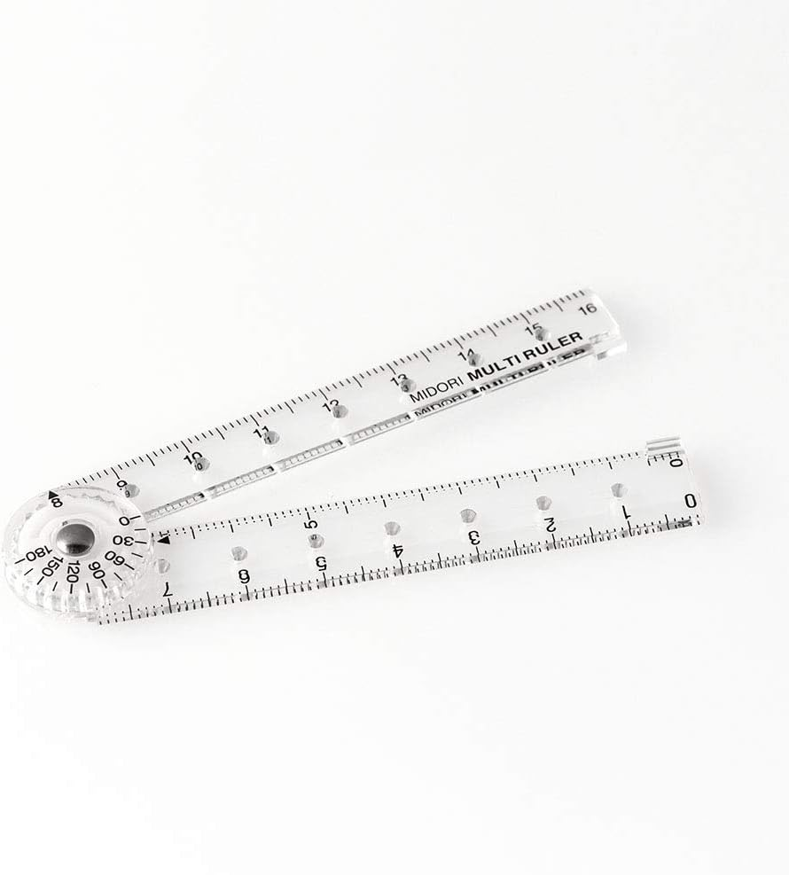 Midori 42263006 Ruler, Multi Ruler, 6.3 Inches (16 Cm), Transparent - Black image number 5