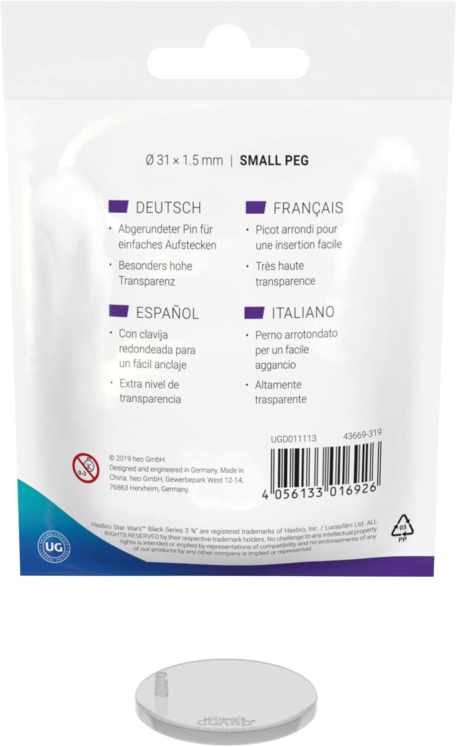 Ultimate Guard UGD011113 Figure Stands, Transparent