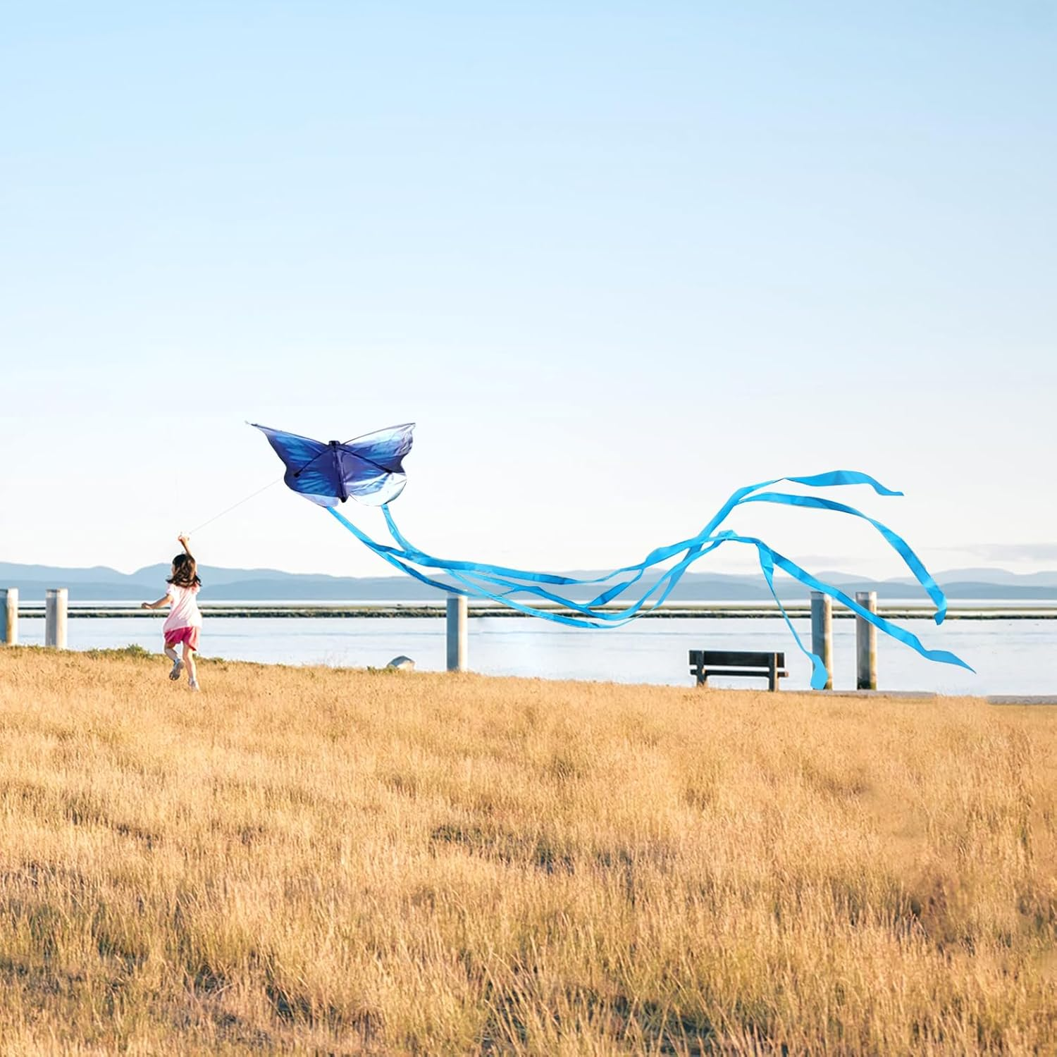 Simxkai Rainbow Delta Kite Butterfly Kite Octopus Kite Pocket Kite for Kids Adults Easy to Fly (2/3/4 Pack) image number 4