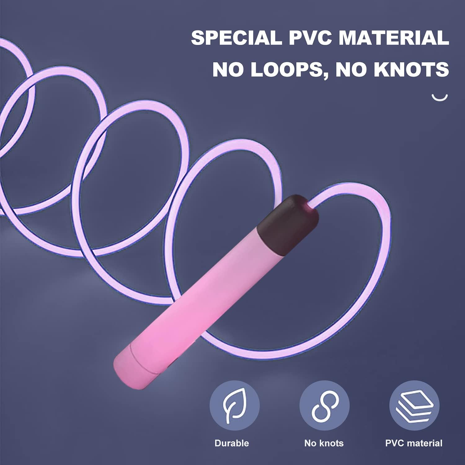 Jump Rope,Glowing Skipping Rope,Silicone Handles Fast Speed Rope LED Light up without Tangles,For Basic Jumping Training for Women Men Workouts,Fitness,Girls Women Men Working Out Exercise Weight Loss image number 4