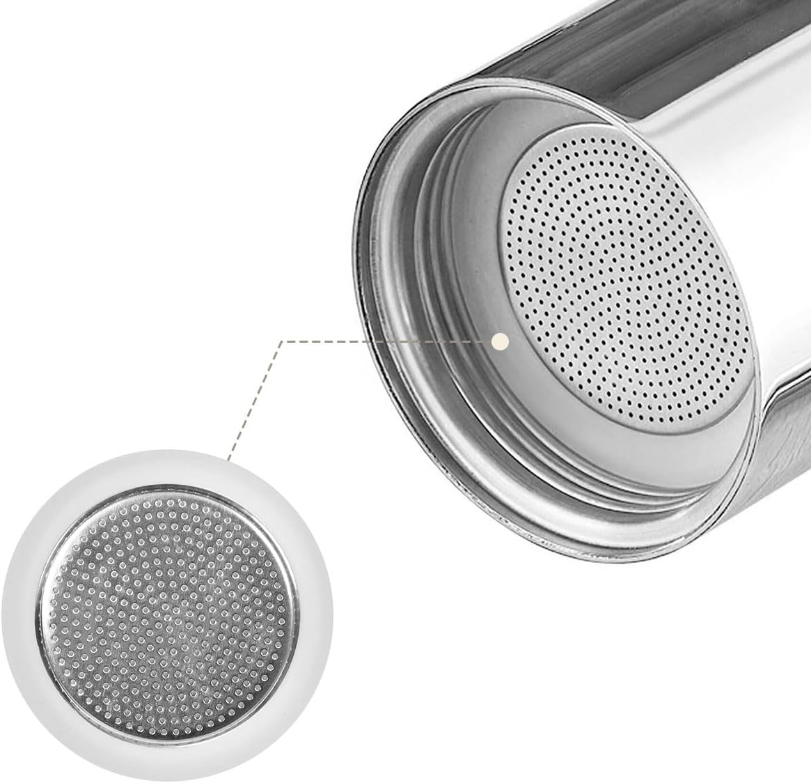 Stainless Steel Moka Pot 4 Cup Filter Screen and Replacement Silicone Gasket Seals Set for Stovetop Espresso Coffee Makers image number 2