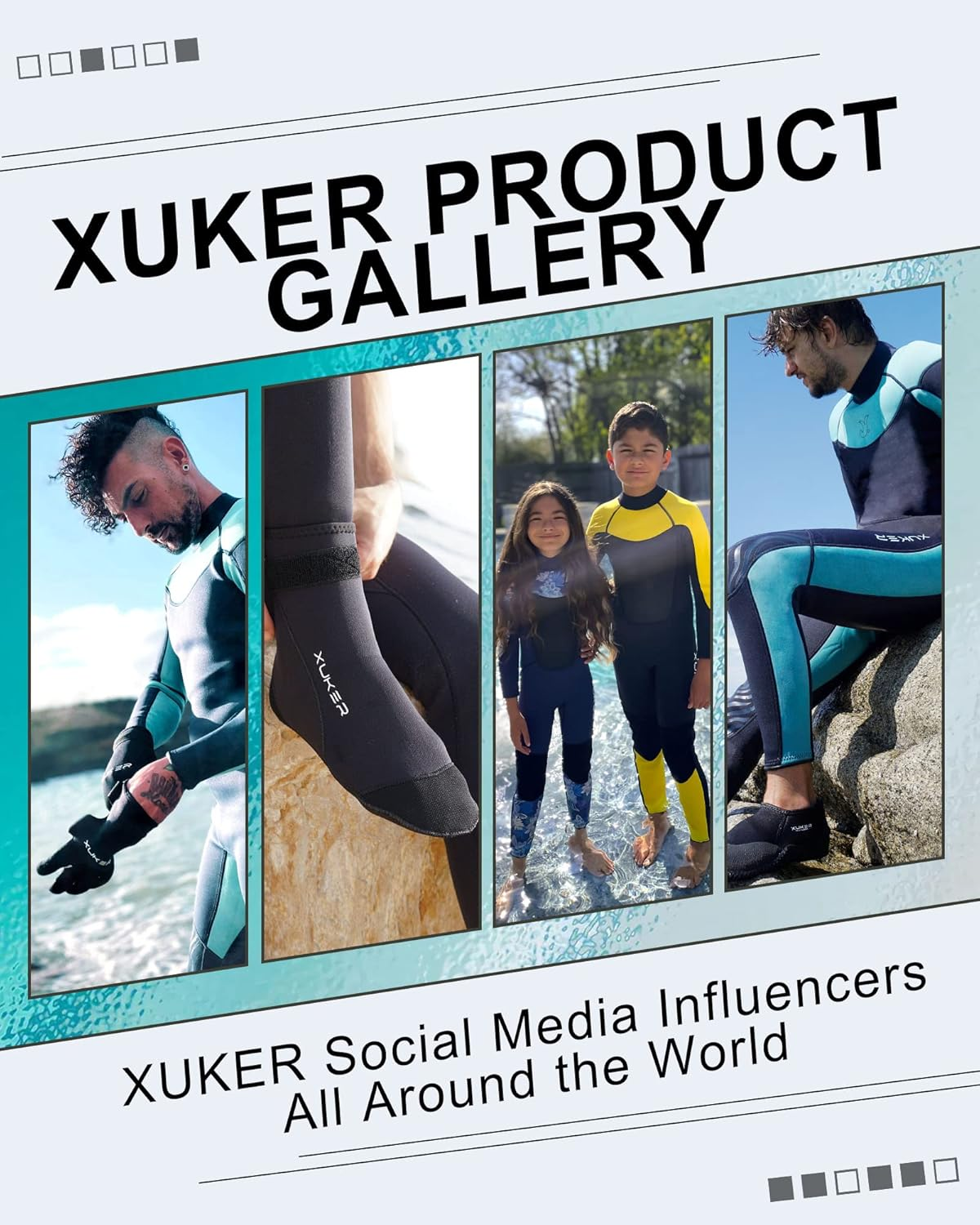 XUKER Neoprene Socks, 3Mm Beach Volleyball Sand Soccer Wetsuit Socks Water Booties for Diving Snorkeling Kayaking Paddling image number 2