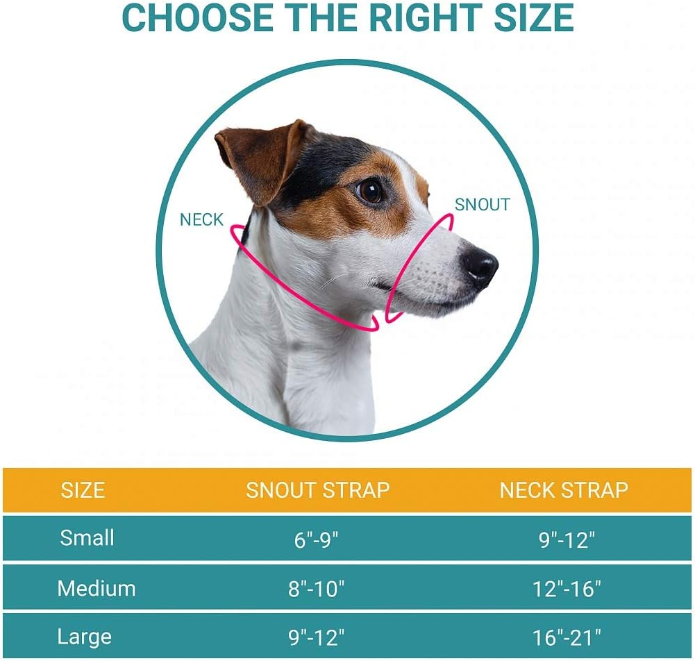 BRONZEDOG Soft Padded Dog Muzzle Adjustable Neoprene Comfort Bitting Chewing Pet Muzzles for Small Medium Large Dogs Puppy (Medium, Snout Strap 8"-10", Pink)