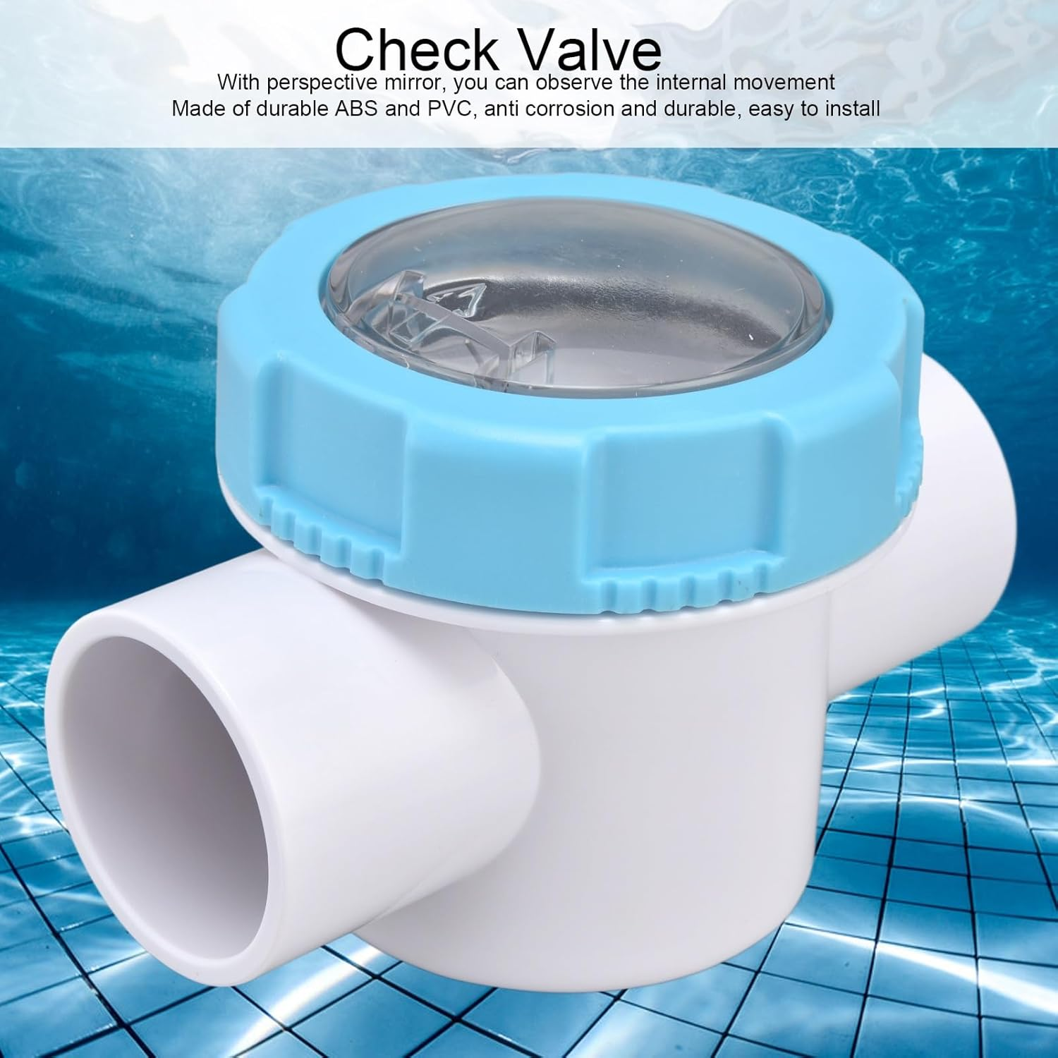 Check Valve Preventer Pool Filter Piping PVC 2 Ways Controller Valve Fitting for 50Mm Pool Filter Valves image number 4