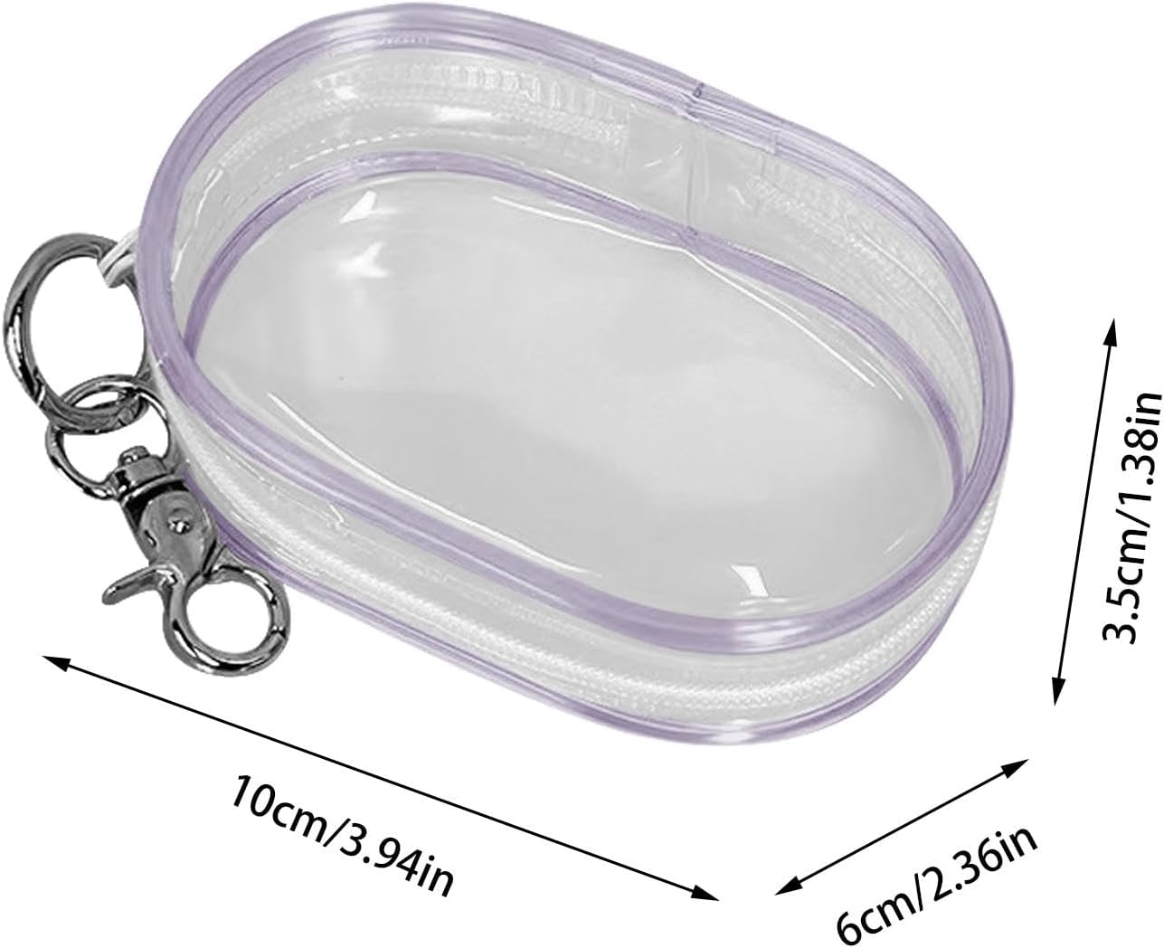 Transparent Cable Case, Clear Charging Cable Case,Clear Case | Mobile Phone Charger Storage Organizer,Compact Cable Tranpa Case, Purple, Riferimento Alla Descrizione, Please Refer to Description image number 1