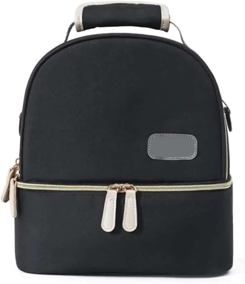 20L Insulated Double Layer Multifunction Cooler Bag Breast Milk Feeding Bottle Storage Lunch Bag Morden Design Leak Proof Water Resistant Picnic Travel Work School Storage Box Camping Black image number 1