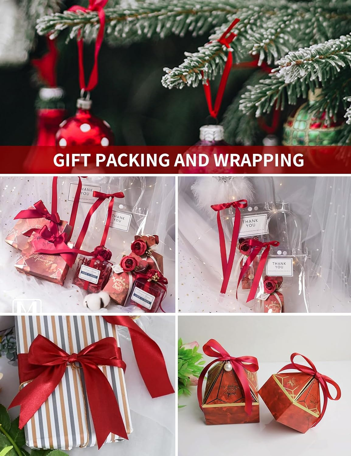 2 Rolls Double Sided Solid Polyester Satin Ribbons, 1Inchx25Yards Creative Satin Ribbon, Solid Color Fabric Ribbon Perfect for Gift Wrapping, Flower Bouquet, Crafts, Sewing, Wedding Party D&eacute;cor (PK)