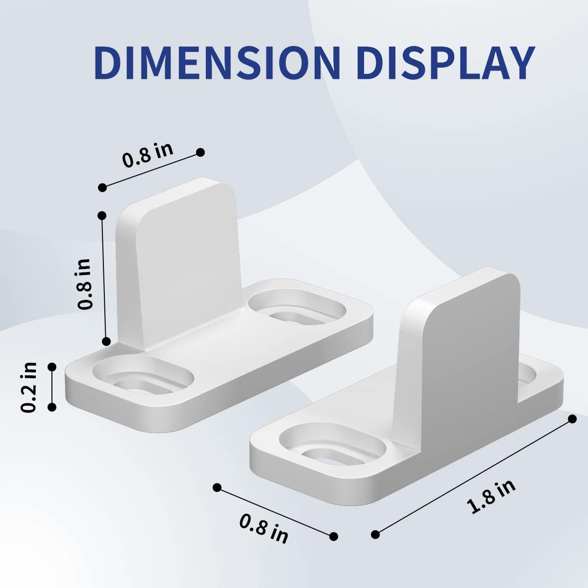 Sliding Barn Door Floor Guide,Floor Mounted Bottom T- Guides， Adjustable Barn Door Floor Guide，Plastic T Shape Track Guide，White(4Pk) - Plastic-White(4Pk) image number 5