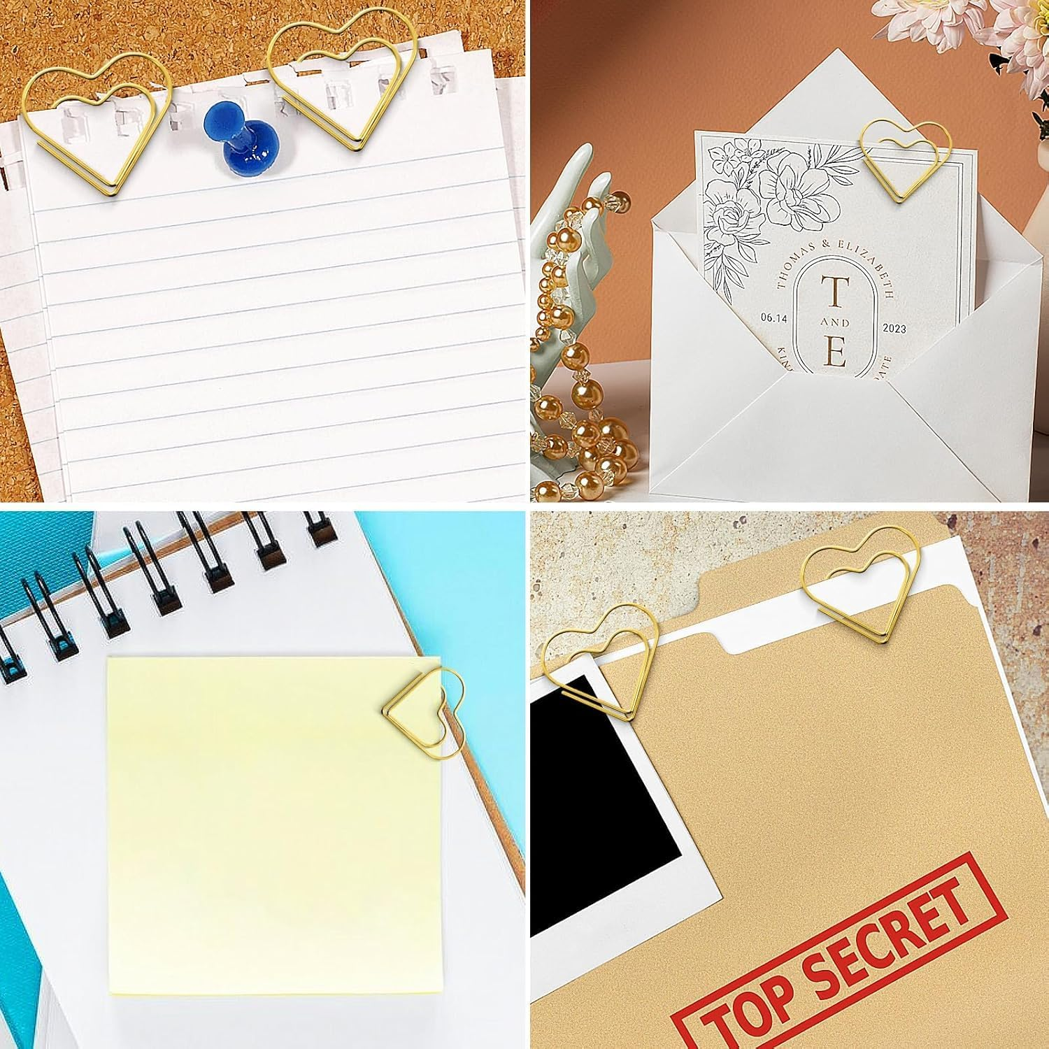 100Pcs Mini Gold Heart Paper Clips,Small Cute Love Shaped Paper Clips,Love Heart Shaped Small Paper Clips,Heart Paper Clips Gold Paper Clips Gold Heart Paper Clips Small Paper Clips Heart Paper Clips image number 4