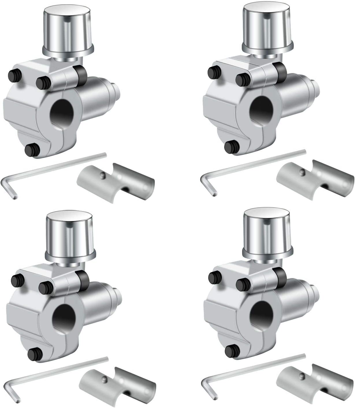 4 Pack BPV-31 Bullet Piercing Valve Line Tap Valve Kits Adjustable Valve for Air Conditioners HVAC 1/4", 5/16", 3/8" Tubing image number 4