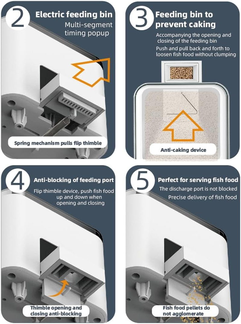 Automatic Feeder, Wifi Intelligent Timing, 100ML Large Capacity, Goldfish Feeder, Mobile App Control image number 6