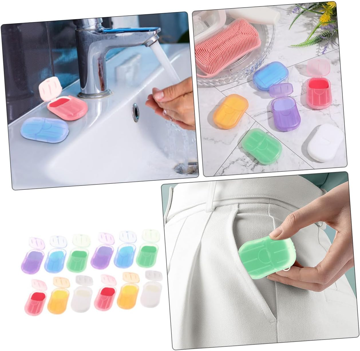 12 Boxes Sheets Paper Soap Mini Soaps Soap Paper Pp Travel Portable Hand Soap image number 1