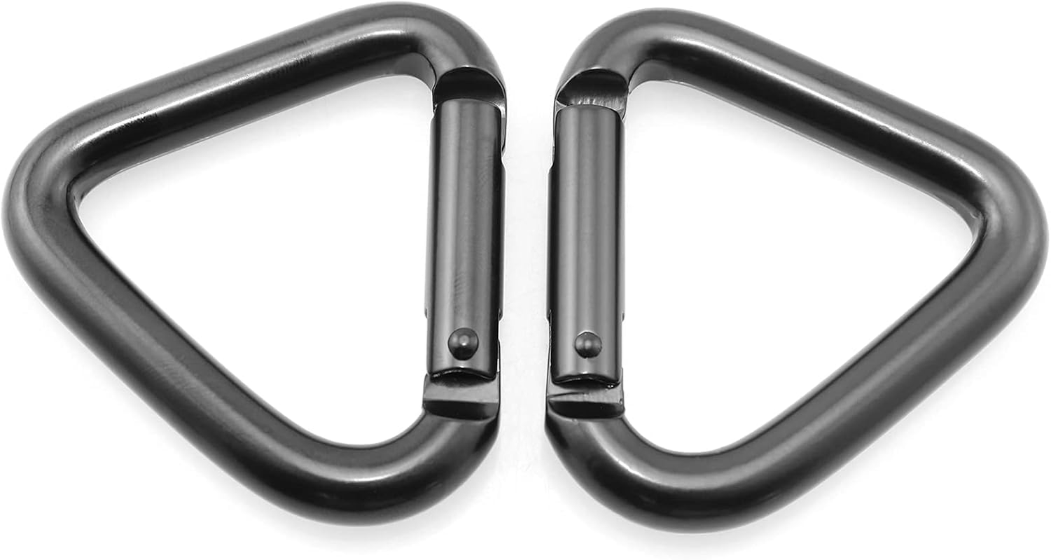 5 Pieces Aluminum Alloy Keychain Kettle Buckle Triangle Outdoor Camping Hiking Keychain Snap Clip Hook image number 2