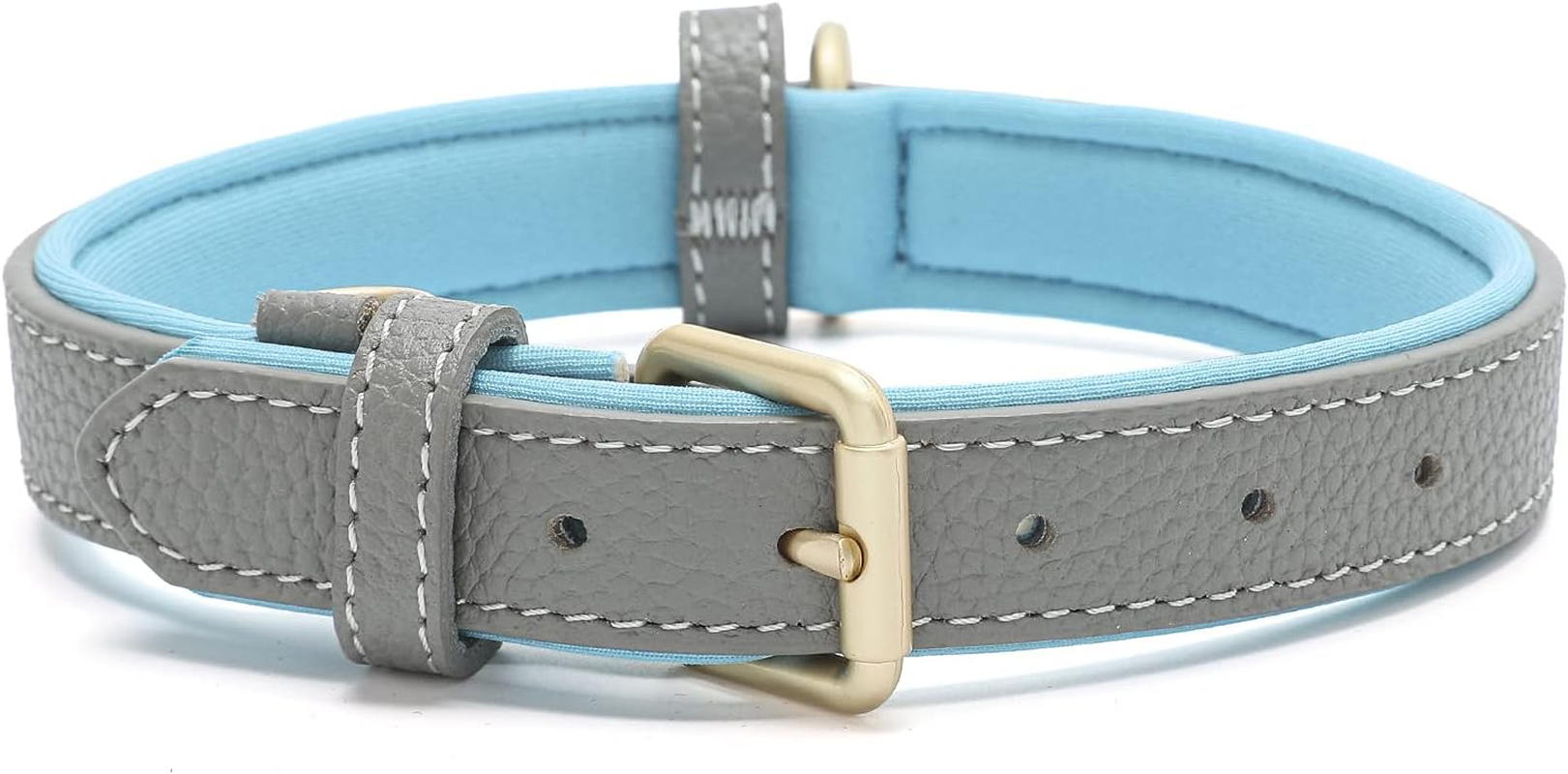 Leather Dog Collar for Small Medium Large Dogs Soft Waterproof Padded Puppy Collars image number 2