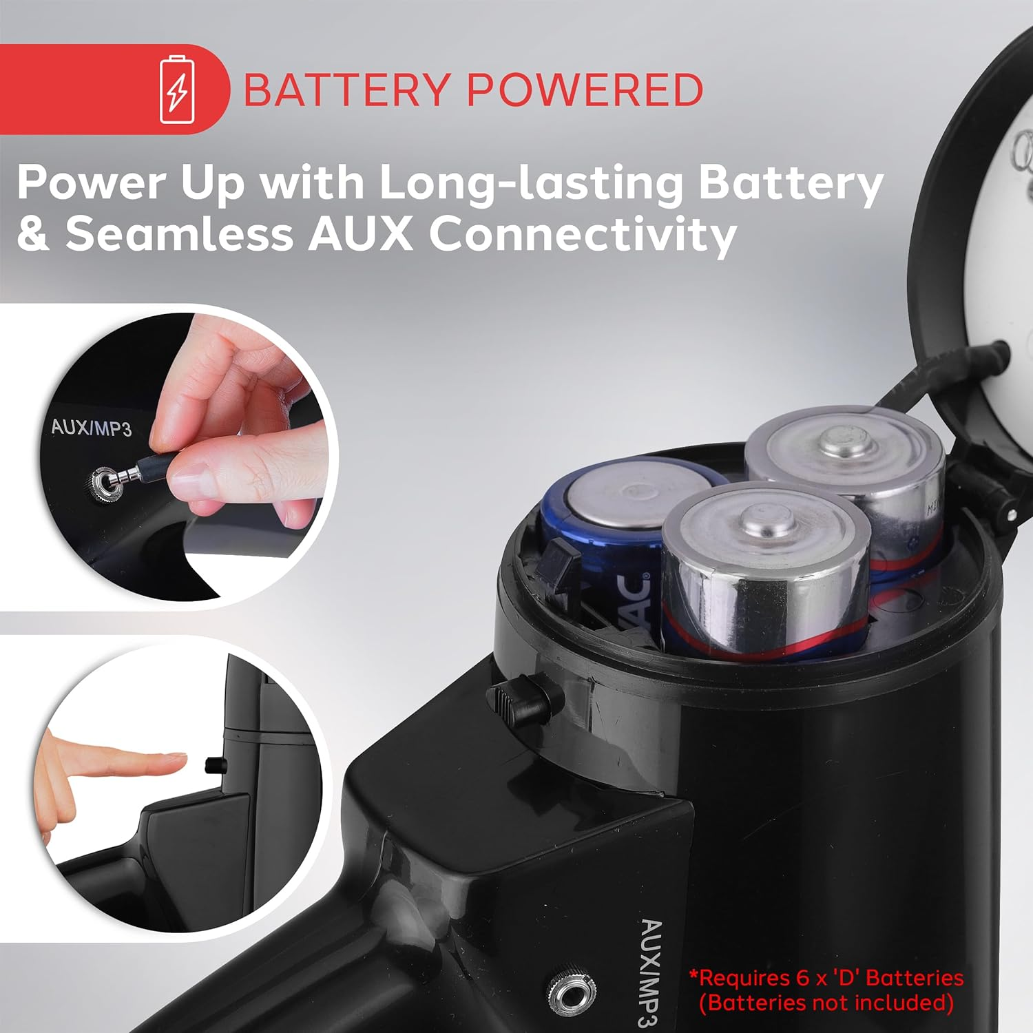 Pyle Megaphone Speaker PA Bullhorn Built-In Siren - Adjustable Volume Control & 1200Yard Range - for Football, Soccer, Baseball, Hockey & Basketball Cheerleading Fans & Coaches or for Safety Drills image number 4