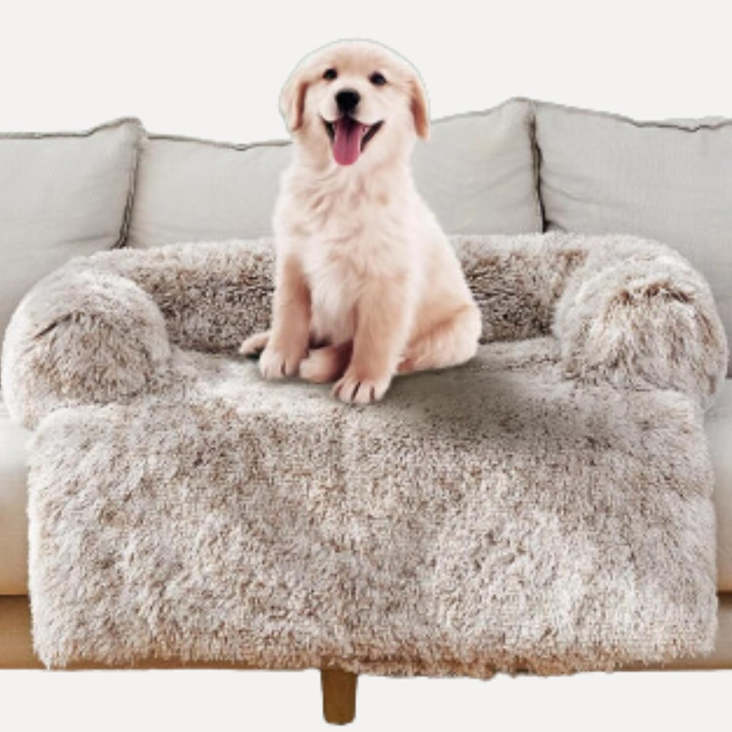 Luxurious Plush Dog and Cat Bed, for Sofa, Dog Bed, Dog Plush Cushion, Grey, Pet Mat for Cats and Dogs, Washable for Soft Mode, Dog and Cat House (Light Gray)
