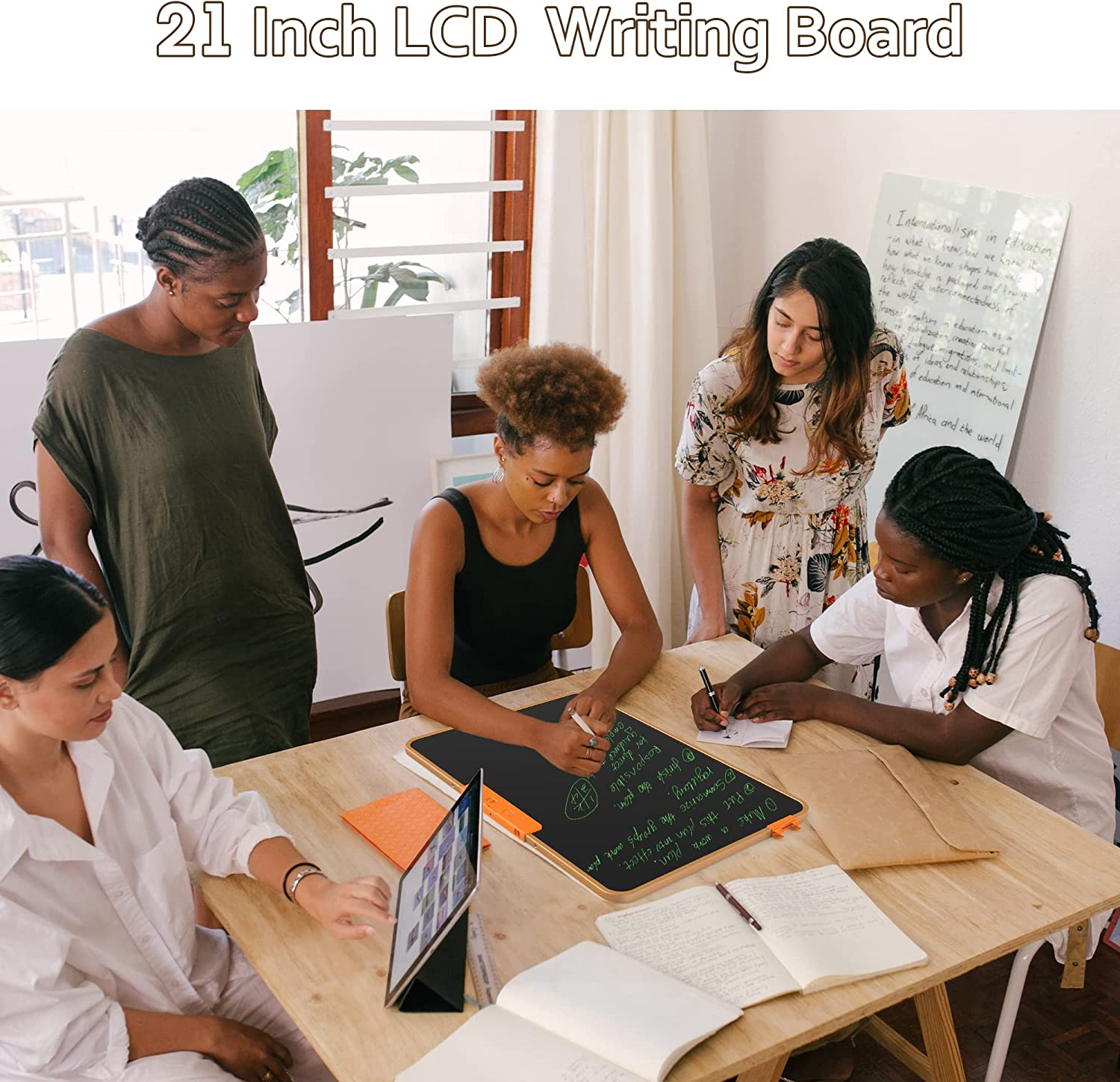 TUGAU LCD Writing Tablet,21 Inch Large Doodle Tablet Writing Pad, Electronic Erasable Drawing Tablet Educational Learning Toys Christmas Birthday Gifts for 3-12 Year Old Kids Adults Home School image number 3