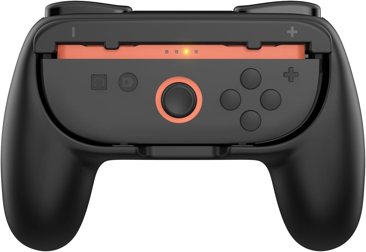 Grip for Nintendo Switch 2 Joyc Ons, [Ergonomic Design] Wear-Resistant Comfort Game Controller Handle Kit for Nintendo Switch 2 Joy-C on (2-Pack) (Black) image number 3