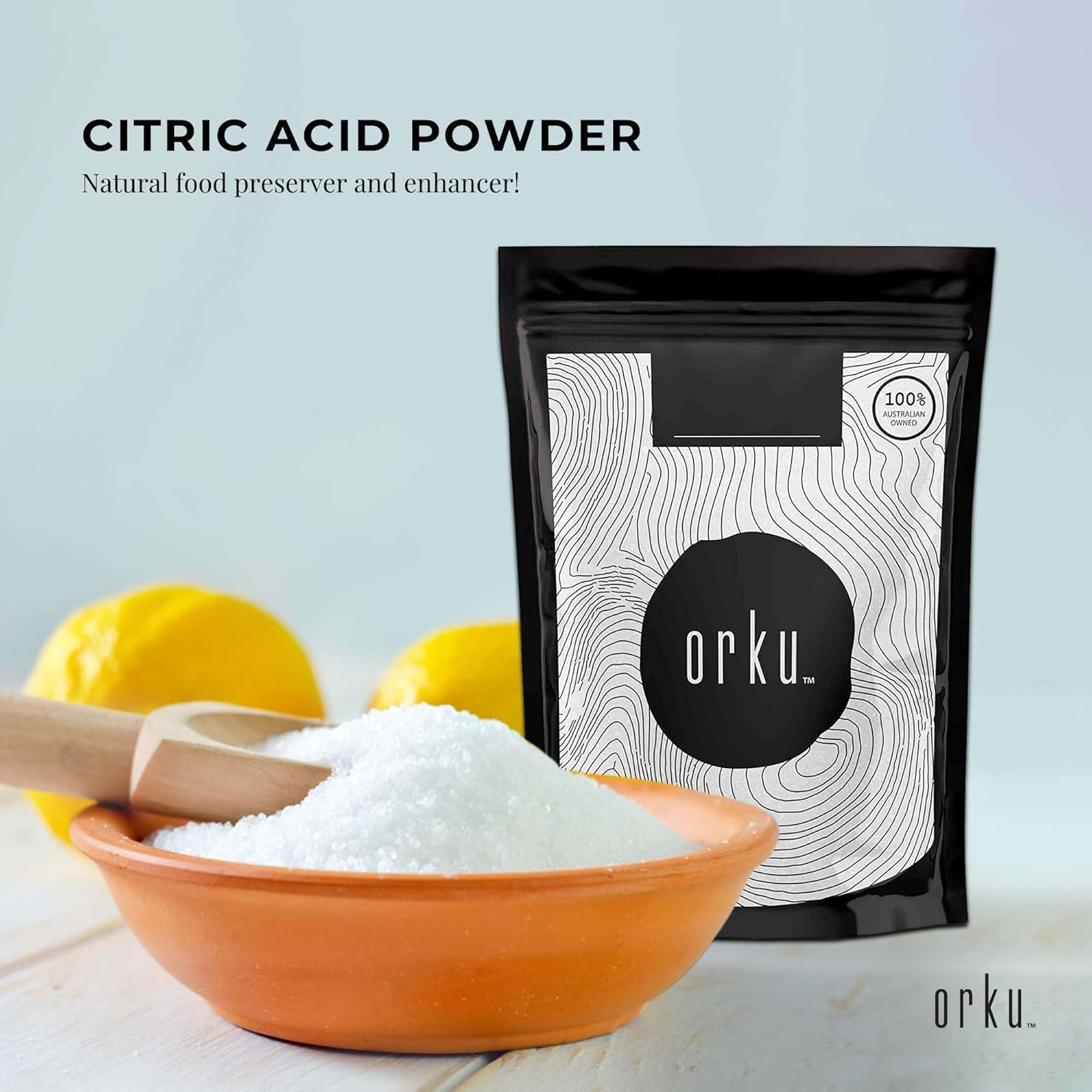 200G Citric Acid Powder - Food Grade Anhydrous GMO Free Preservative C6H807