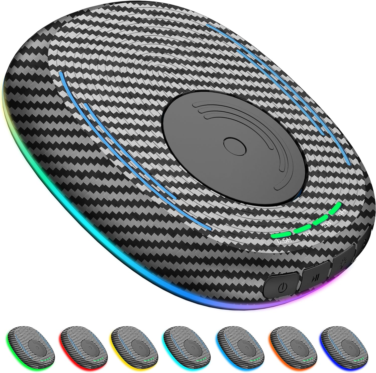 Mouse Jiggler Undetectable with Timer, On/Off Switch, Breathing Light for Prevent Computer Laptop Screen Sleep (Carbon Fiber Black) image number 2