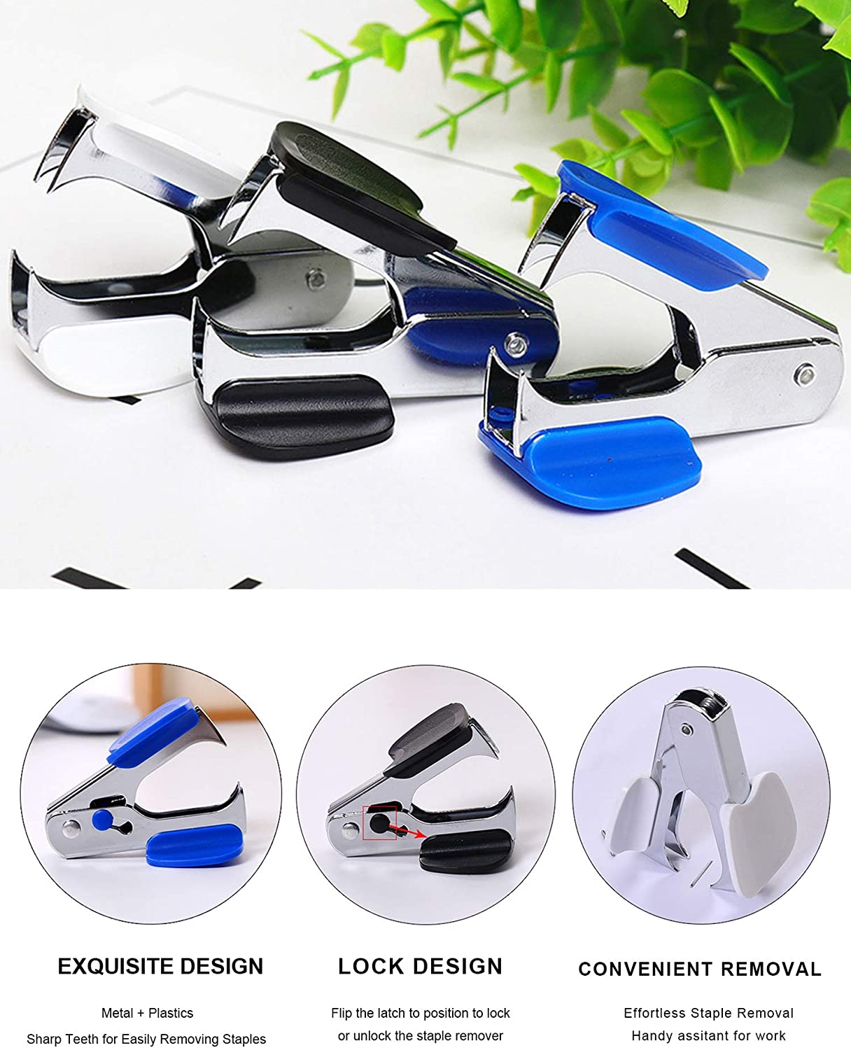 Deli Effortless Desktop Stapler, 40 Sheet Capacity, One Finger Touch Stapling, Easy to Load Ergonomic Heavy Duty Stapler, Includes 1500 Staples and Staple Remover image number 1