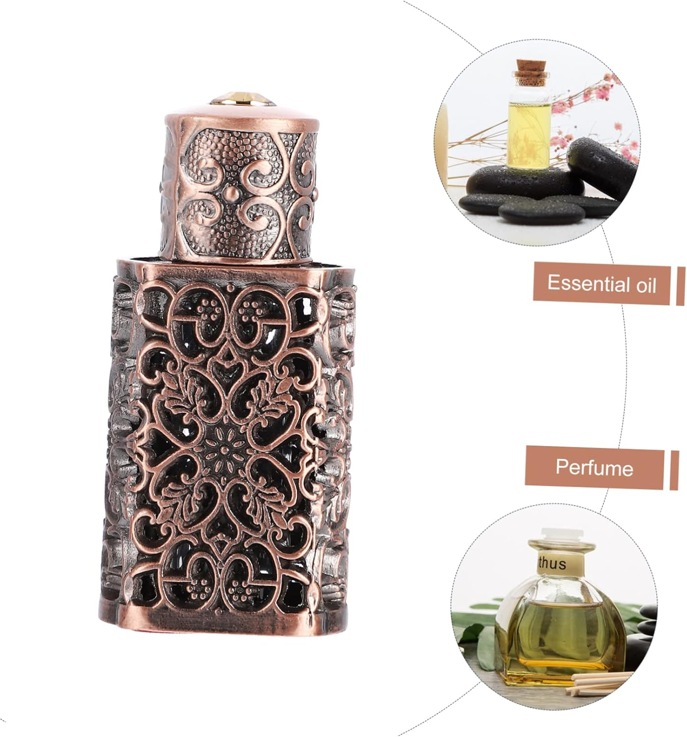 GARVALON 2Pcs Hollow Engraving Essential Oil Spray Bottle Leak Perfume Container for Travel Camping and Craft Projects for Dispensing Aromatherapy Liquids