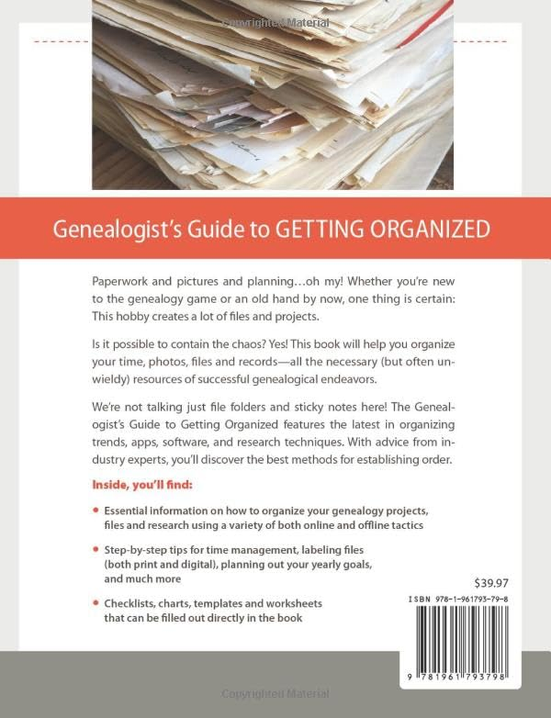 Genealogist'S Guide to Getting Organized
