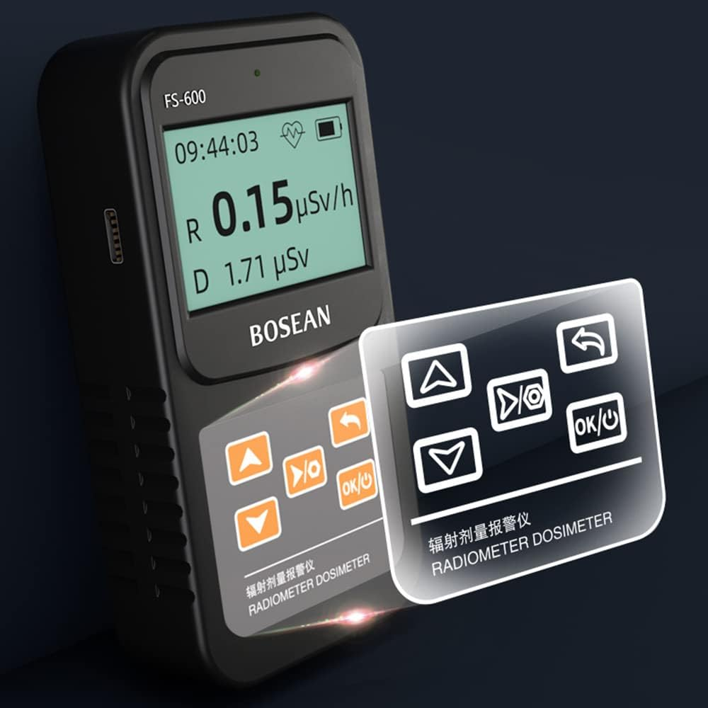 Vindor Geiger Counter Radiation Detector, Counter Dosage Alarm Device Radio Activity Dosimeter Tester Durable Radiation Protection Supplies for Home Office/569 (Color : White) image number 1