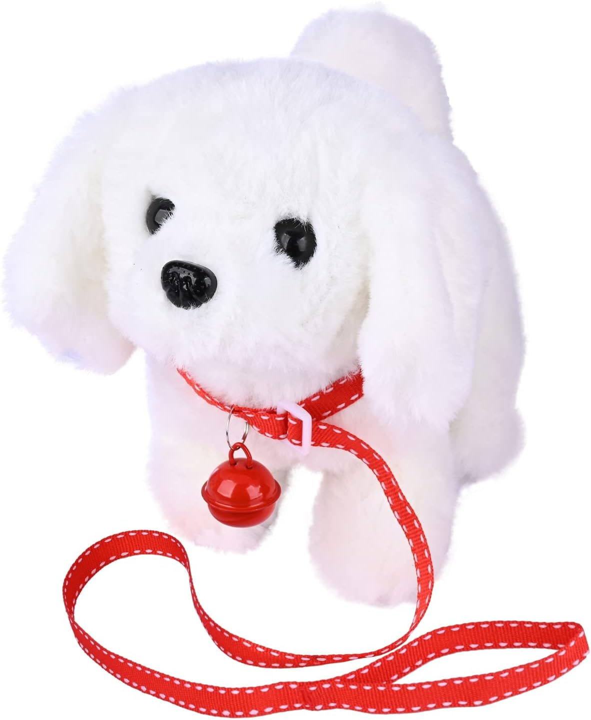 Worwoder Plush Teddy Toy Puppy Electronic Interactive Pet Dog - Walking, Barking, Tail Wagging, Stretching Companion Animal for Kids Children (Teddy Dog)