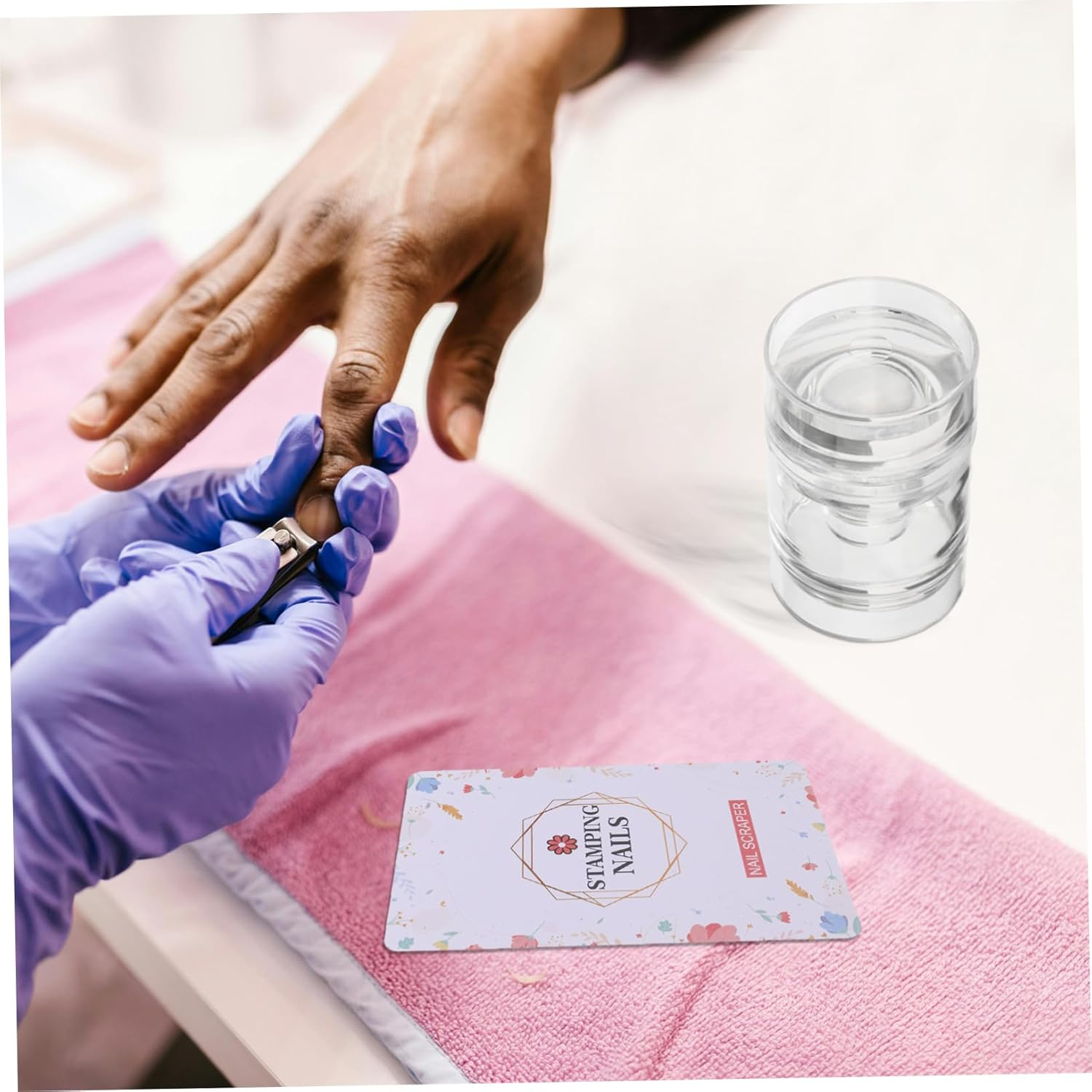 2Pcs Silicone Nail Stamping Tool Nail Stamping Plates for Manicure Art DIY Home Salon Use image number 4