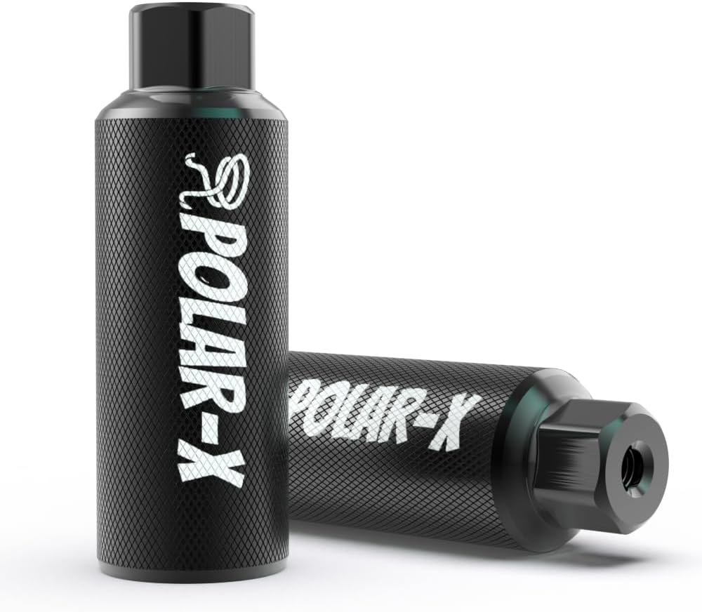 Volo Polar-X Bike Pegs BMX Accessories 3/8 Inch Solid Axles Rear Front Foot Resting Street Stunt Aluminum Alloy Non-Slip Light Weight Bicycle Kids Cycling Scooter