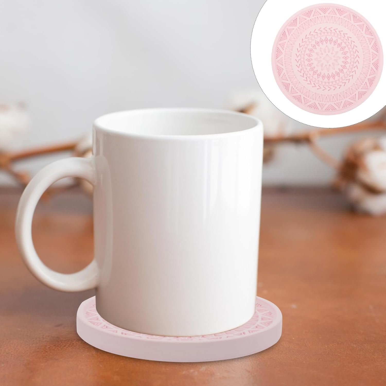 4Pcs Diatom Coasters Absorbent Placemats Non-Slip for Table Great for Hostess Gifts image number 5