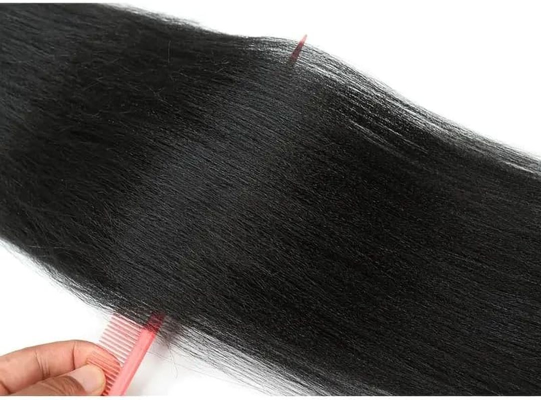 Pre Stretched Hair Extensions for Braids 26Inch Pack of 8 Pre-Stretched Braiding Hair Extensions Texture Synthetic Hair Extensions Braiding Hair Extensions (Black, 20Inch) image number 1