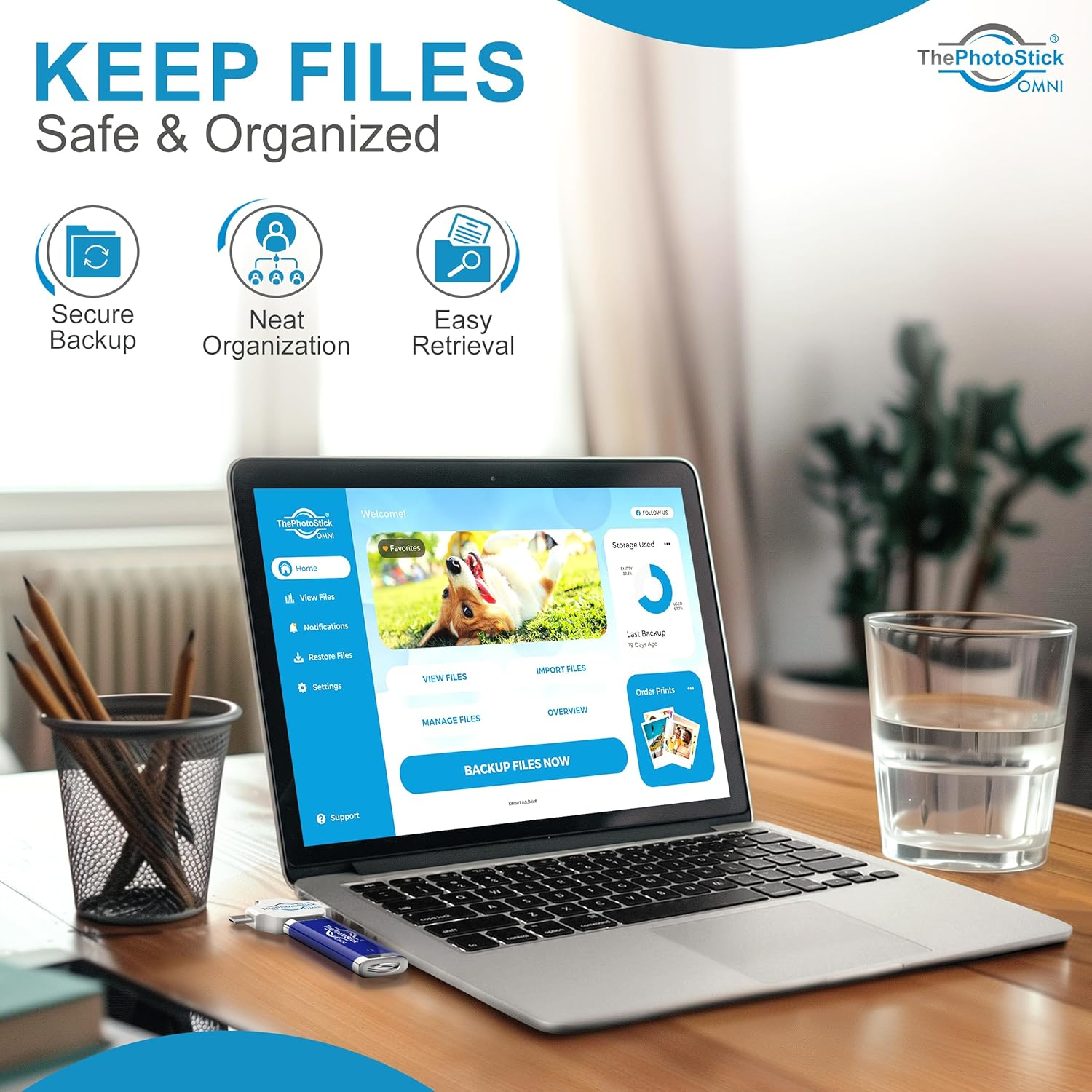 Thephotostick&reg; Omni 256GB + Protective Case | Secure Photo & Video Backup and Transfer | Digital File Organization | USB & Multiport Connection for Phones, Tablets and Computers | Water Resistant Case image number 1