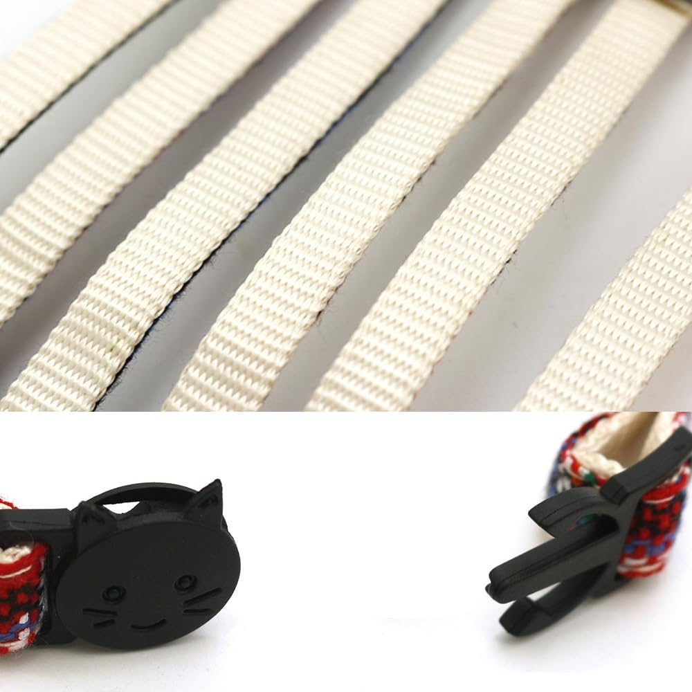 Cat Collar Reflective with Safety Release Breakaway Buckle Kitten Puppy Pet Bell Adjustable Nylon Collar image number 1