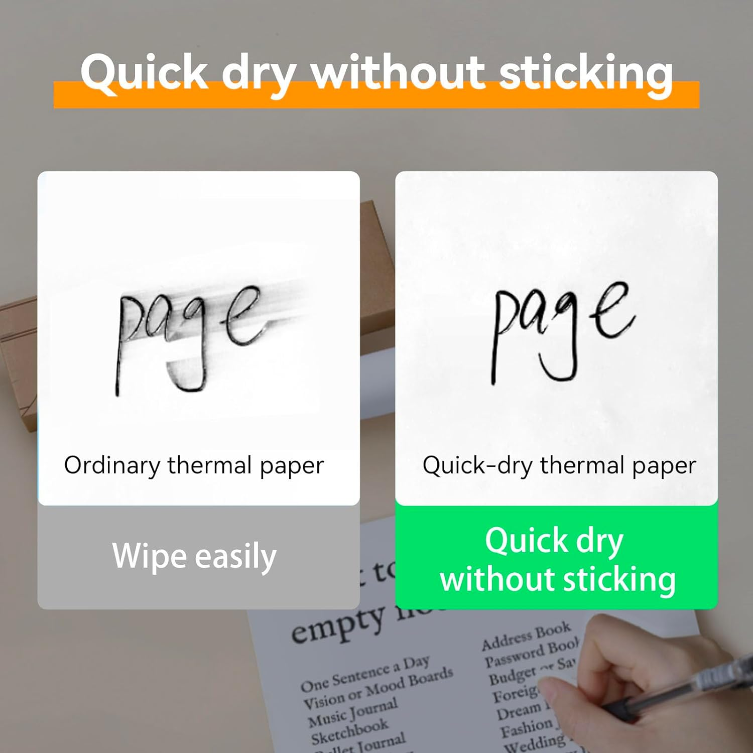 A4 Thermal Printer Paper 4 Roll, 8.3 Inches Wide, Fax Paper, Compatible with Peripage A40, M08F, MT810 and Other Portable Thermal Printers (4 Rolls | 8.3''X23') image number 4