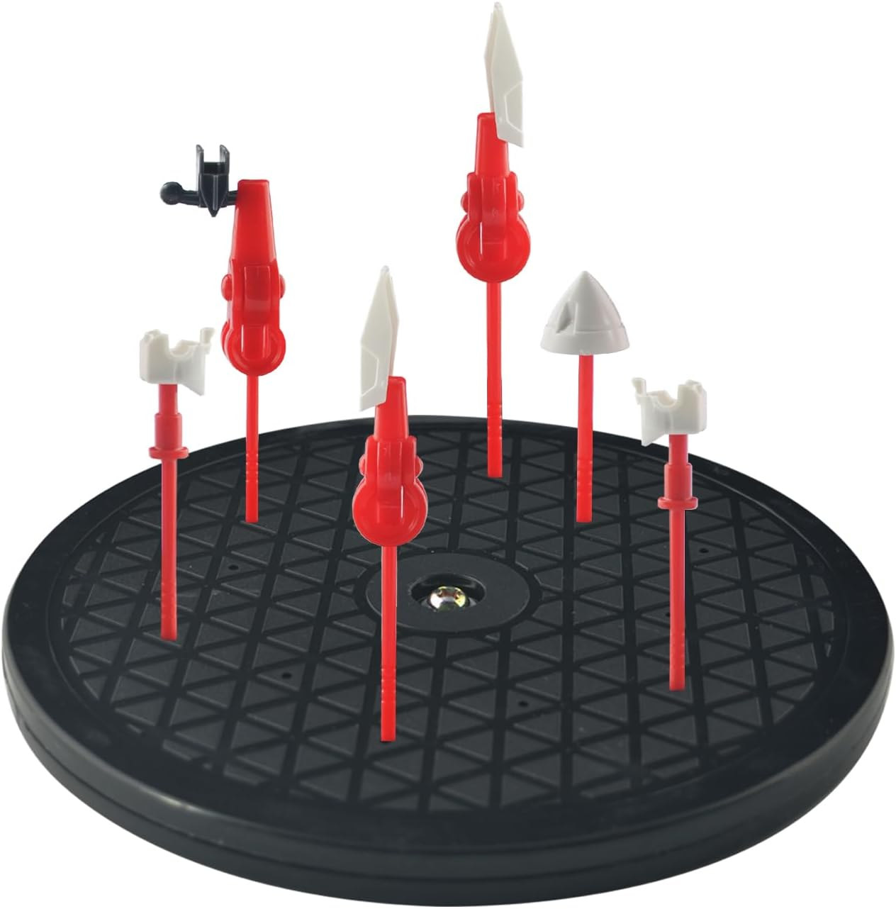 7.5" round Heavy Duty Swivel Rotating Stand with 22 PCS Clip Sticks Gundam Model Hobby Modeling DIY Card Photo Memo image number 4