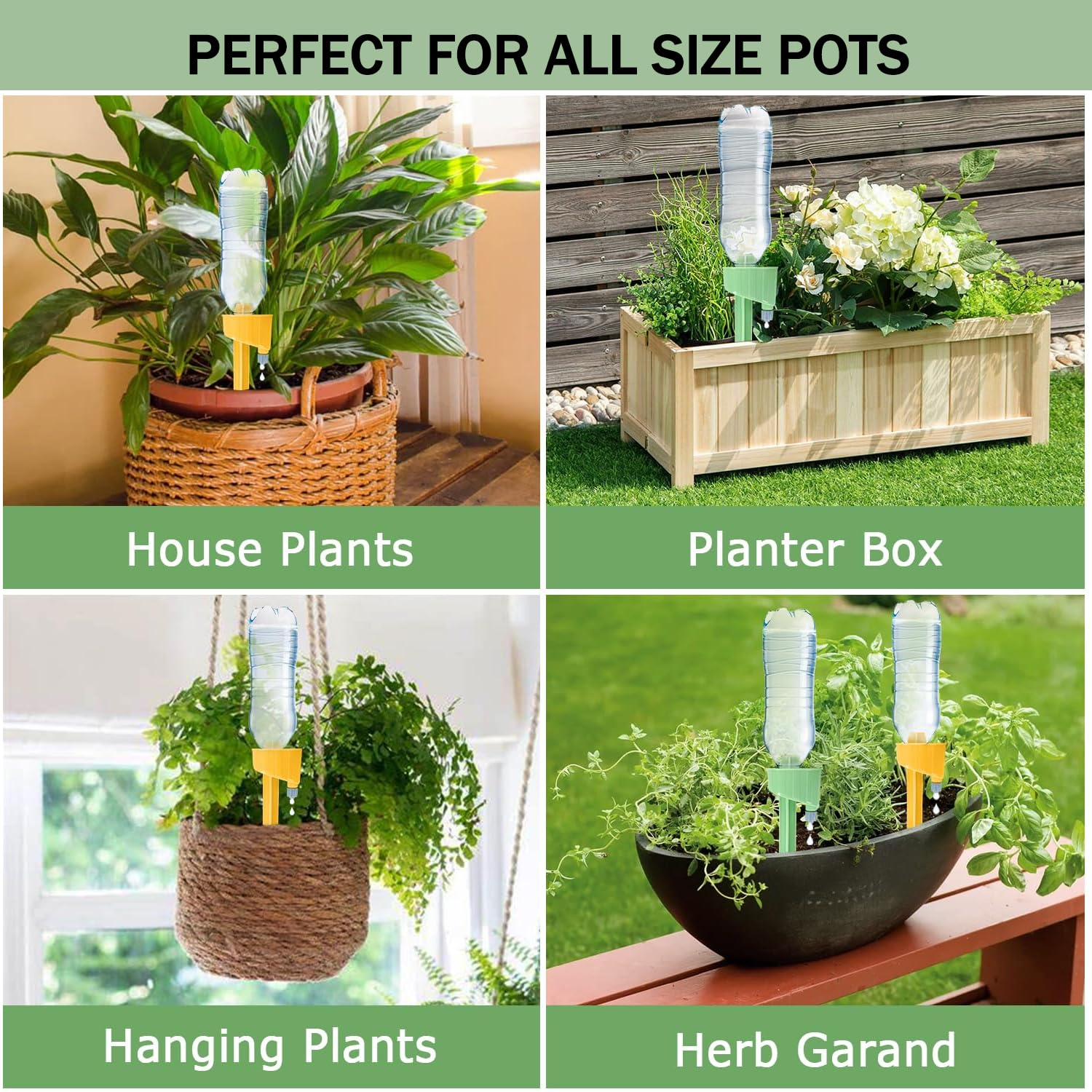 12 Pcs Self Watering Spikes for Plants, Adjustable Automatic Plant Watering System, Vacation Garden Irrigation Devices for House Plants, Garden Plants, Office Plants image number 4