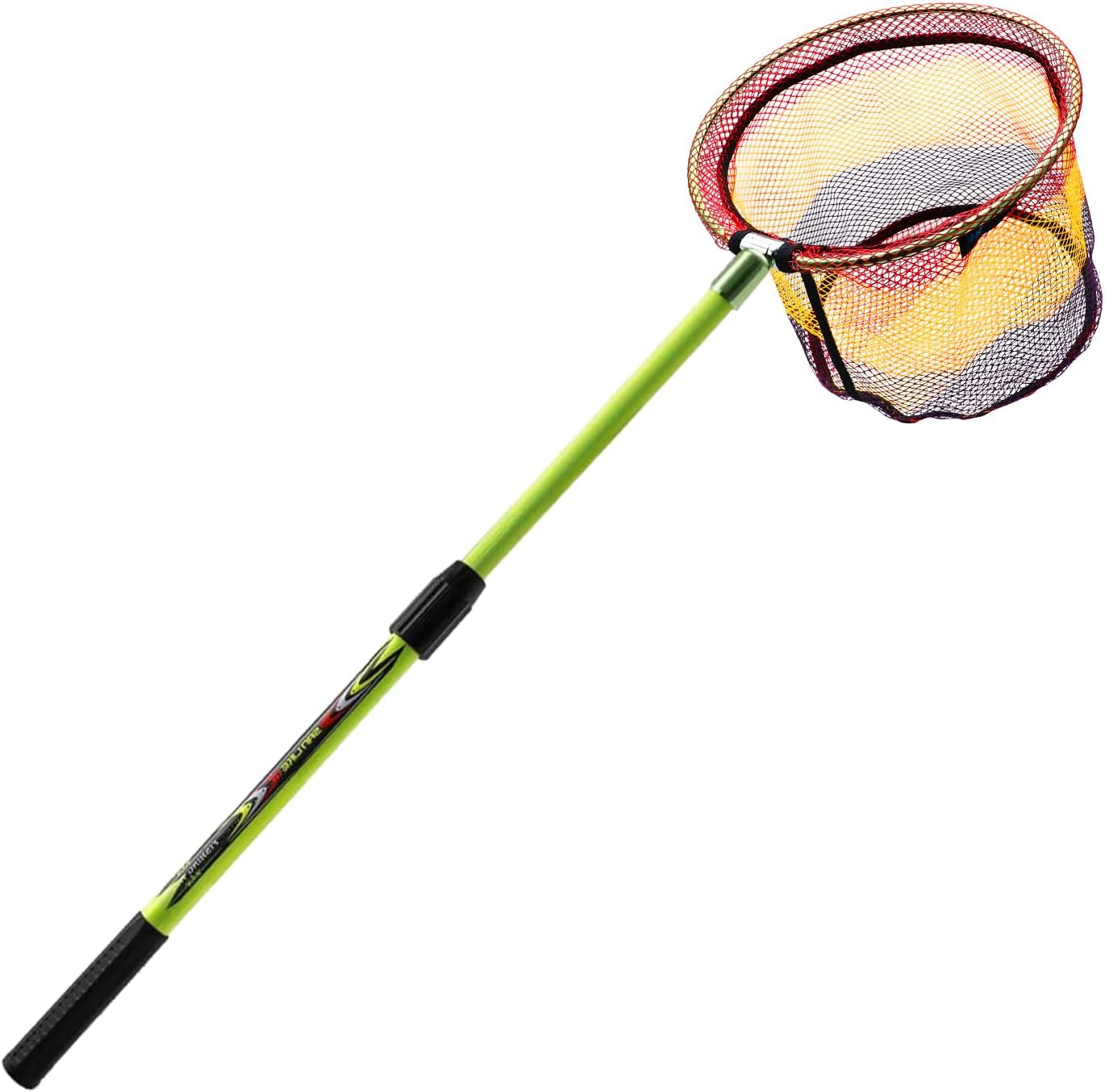 Fishing Landing Net Children'S Fishing Net 40In with Telescopic Pole Handle Rubber Coated Nylon Mesh, Non-Slip EVA Grip for Freshwater or Saltwater