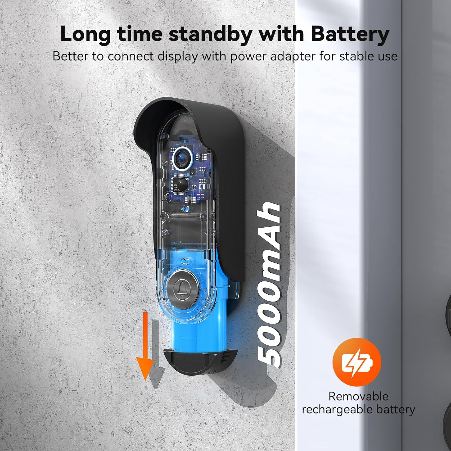 Tmezon Wireless Wifi Video Doorbell with Camera and Monitor Doorbell Intercom System, 1080P Camera with Monitor, Video Door Phone 7''Touch Screen, Motion Detection, No Monthly Fees, Tuya APP2.4G/5G image number 2