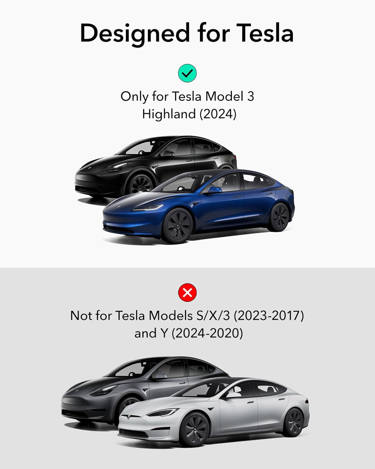 ESR for Tesla Model 3 Highland 2024 Screen Protector, Rear Seat Screen Tempered Protective Film