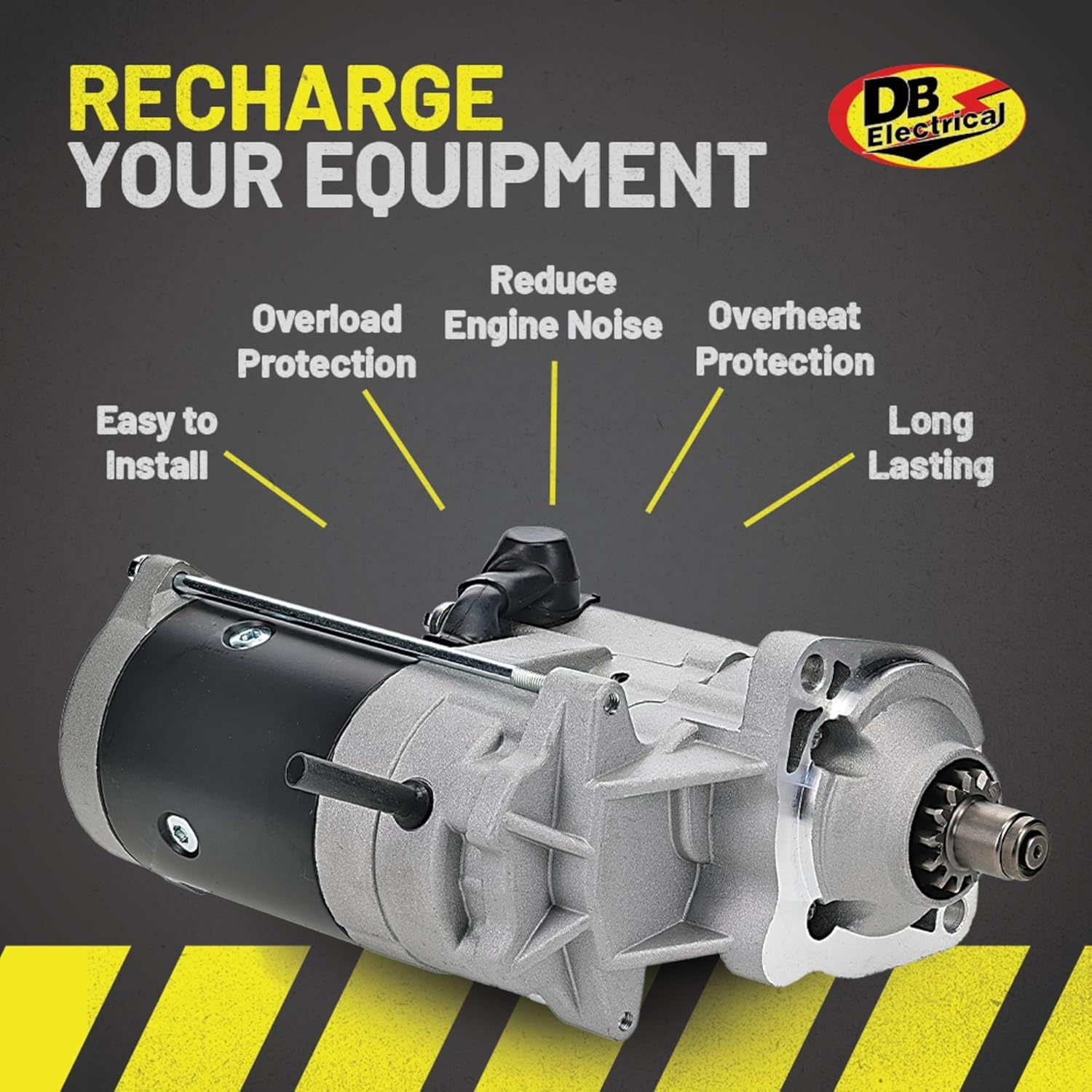 DB Electrical Starter 410-52057 Compatible With/Replacement for Ford E-Series Vans 1995-2003, Excursion 2000-2003, F-150 Pickup 1994-1998, F-250 Super-Duty 1999-2003 228000-8420, 17802N image number 1