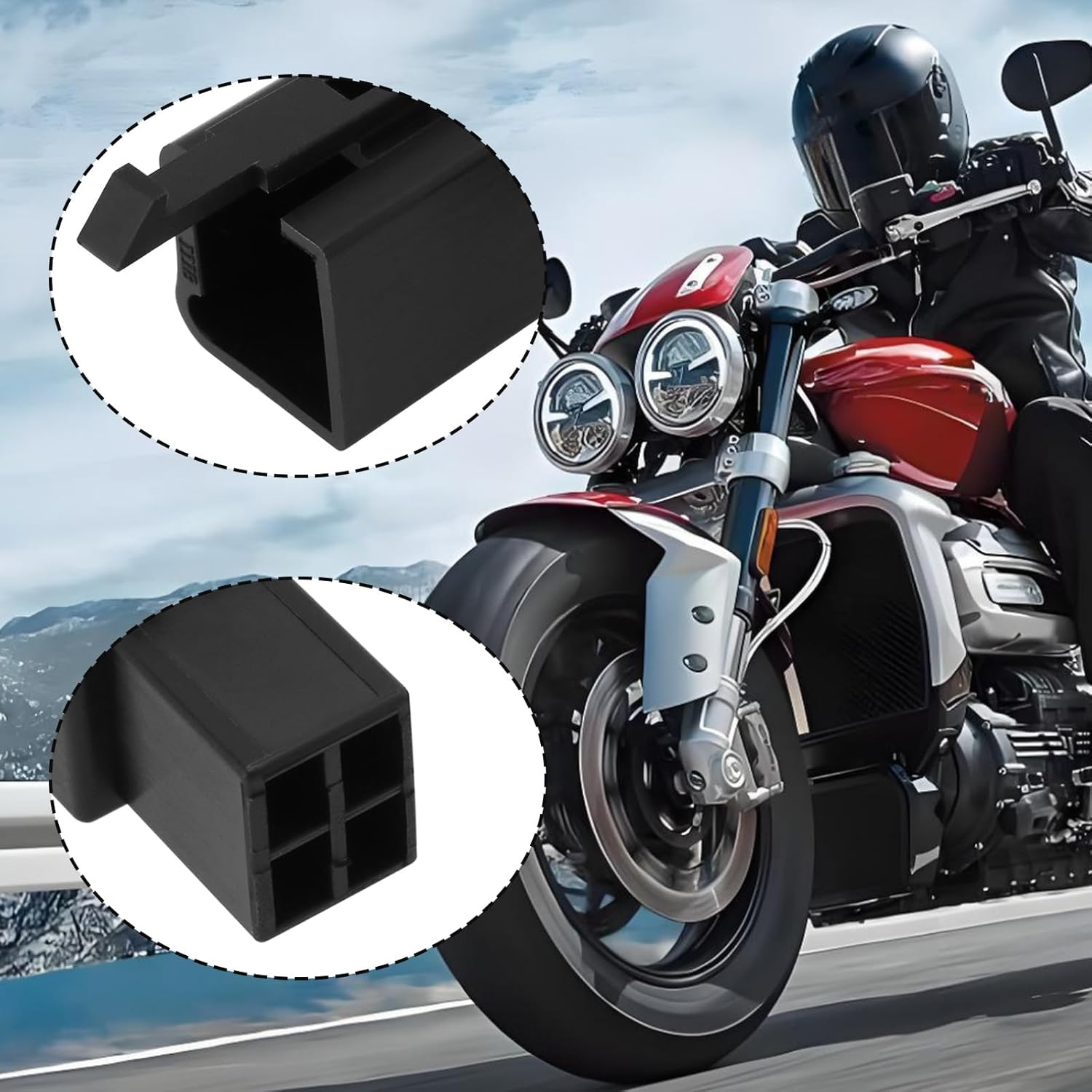 Emsea 5 Sets Car 4 Pin 2.8Mm Mini Electrical Wire Connector 110 Series 4 Way Plug Housing Header for Motorcycle Car Boat, Black image number 6