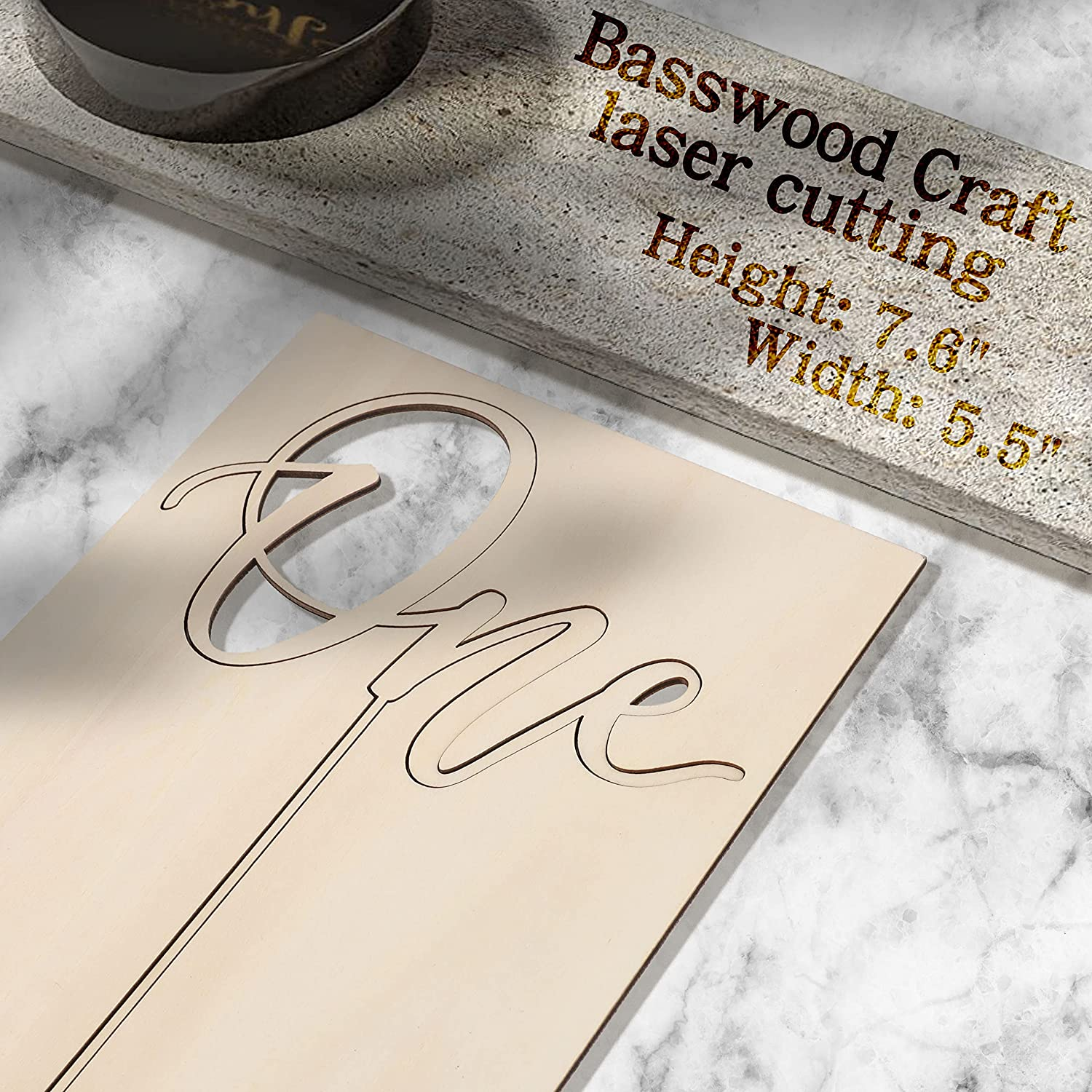 First Birthday Smash Cake Topper - 1St Birthday Wooden Topper for Photo Booth, Party Decoration