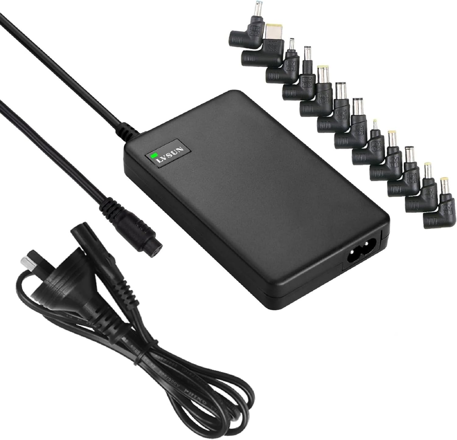 Universal Laptop Charger 90W Slim AC Power Supply Adapter with Dual USB Port for Mobile/Tablet - Compatible with Lenovo Samsung HP Acer Asus and More - AC 100V-240V, DC 18.5V -20V image number 5