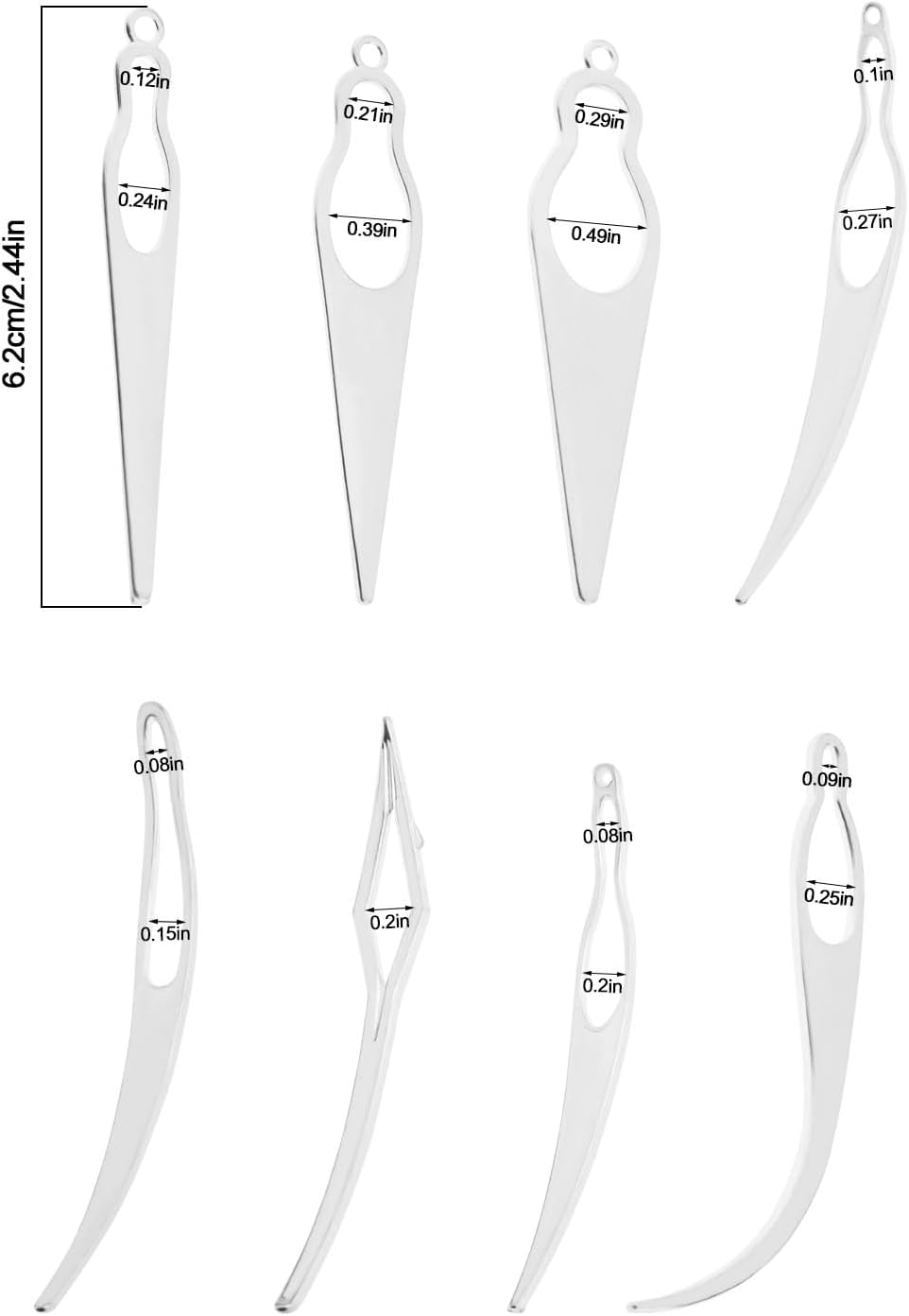 Emagtech 8Pcs Hair Threading Crochet Dreadlocks Extensions Locking Tool - Tight Fitting Accessories Interlocking Tools image number 2