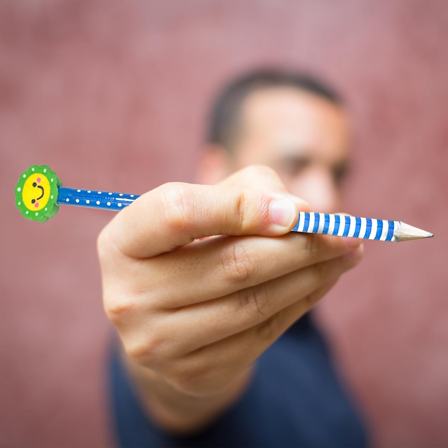 Assorted Cute Pencils, 12 PCS Colorful Cartoon Pencil with Erasers for School Supplies, Classroom Prizes (Bulk) image number 2