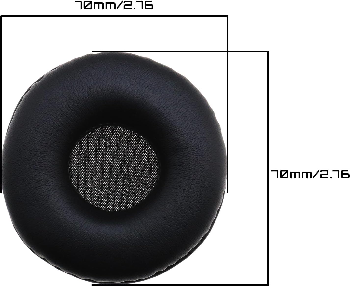 Pair of Headset Replacement Earpads Protein Leather Foam Ear Cushions Earphone Accessories Compatible with Sony WH-CH500/510/ZX3308BT/310/ZX100/ 600/V15 Headphones Black image number 6