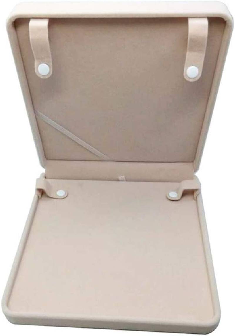 TIKIYOGI Jewelry Set Velvet Box Necklace Earring Ring Necklace Bracelet Gift Display Case Wedding Jewelry Storage Holder (Red)