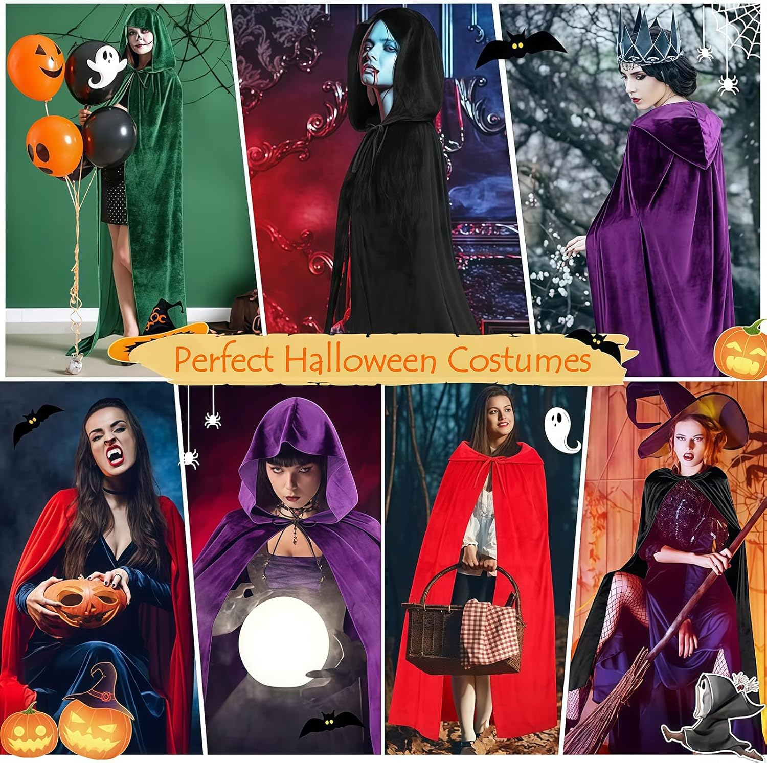 Men'S Women Cosplay Cloak Robe Costume Halloween Tunic Hooded Uniform Halloween Costume Accessories image number 1